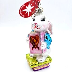 Christopher Radko A Shy Rabbit's Heart 20th Anniversary Ornament AIDS Charity
